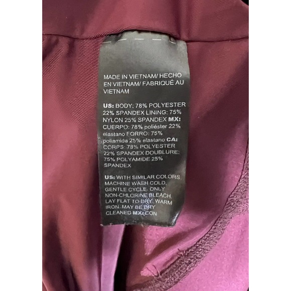 Chicos Zenergy Snake Skin Leggings Womens Size 3 US‎ Size XL (16) Pockets Maroon - Picture 4 of 10